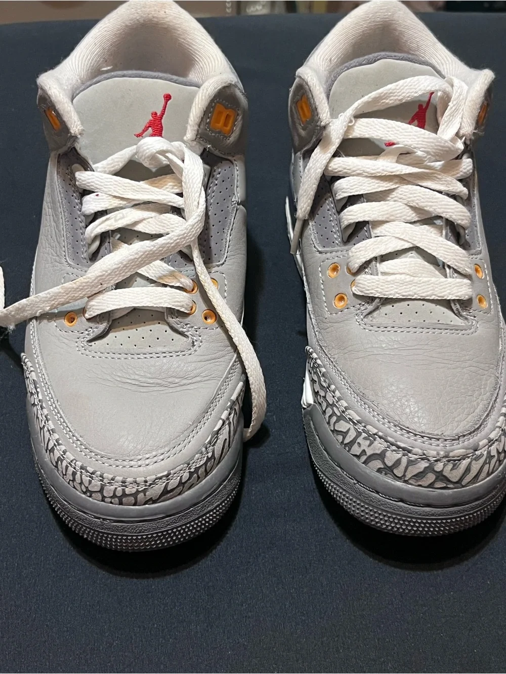Air Jordan Retro 3 Style Gray Cool Print Sneakers